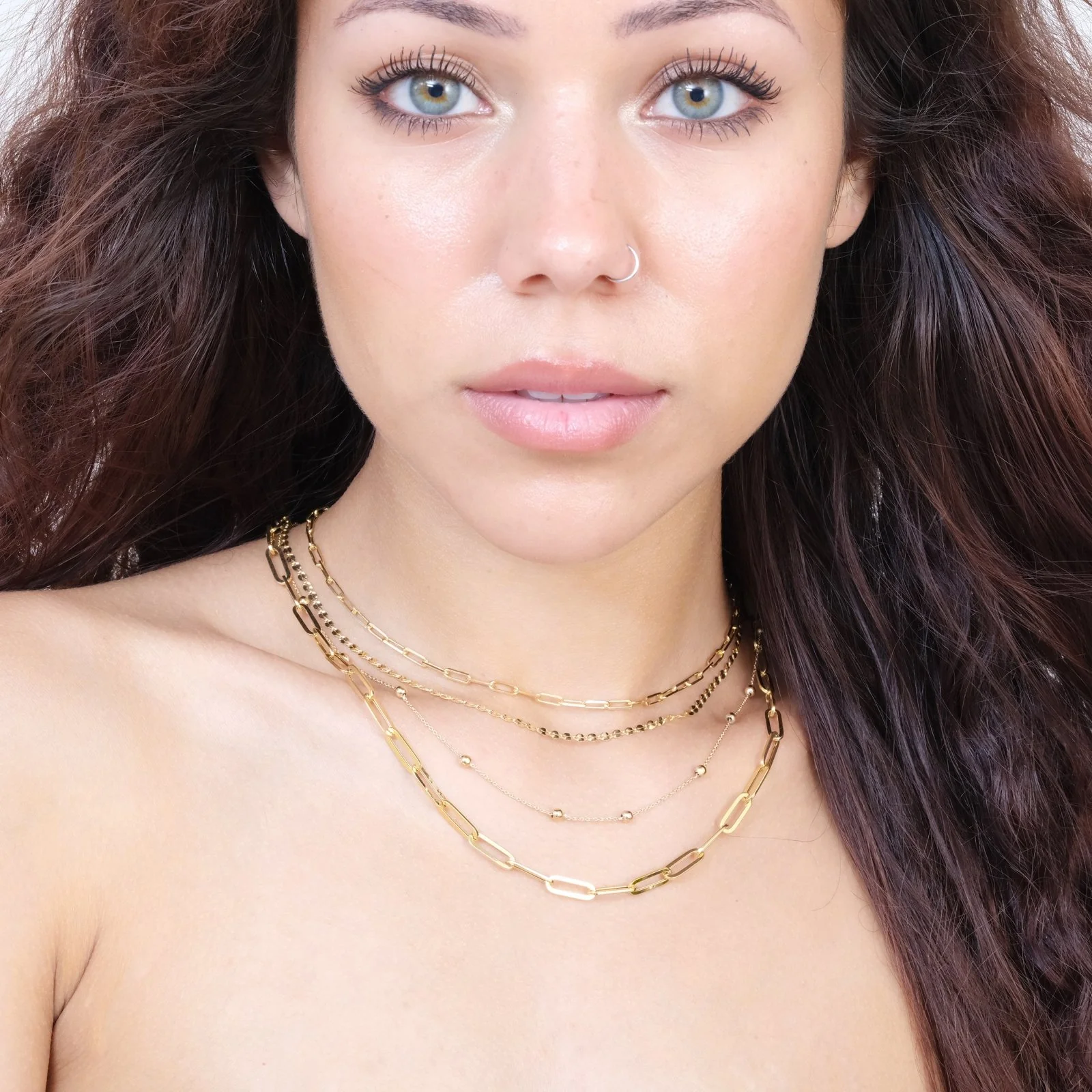 Yellow Gold Classic Paperclip Chain Necklace - Image 3