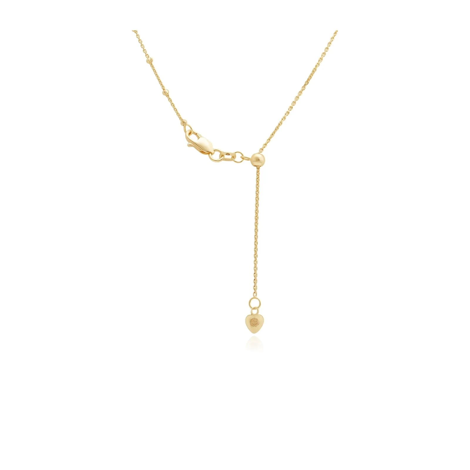 Yellow Gold Beaded Cuban Double Layer Necklace - Image 8