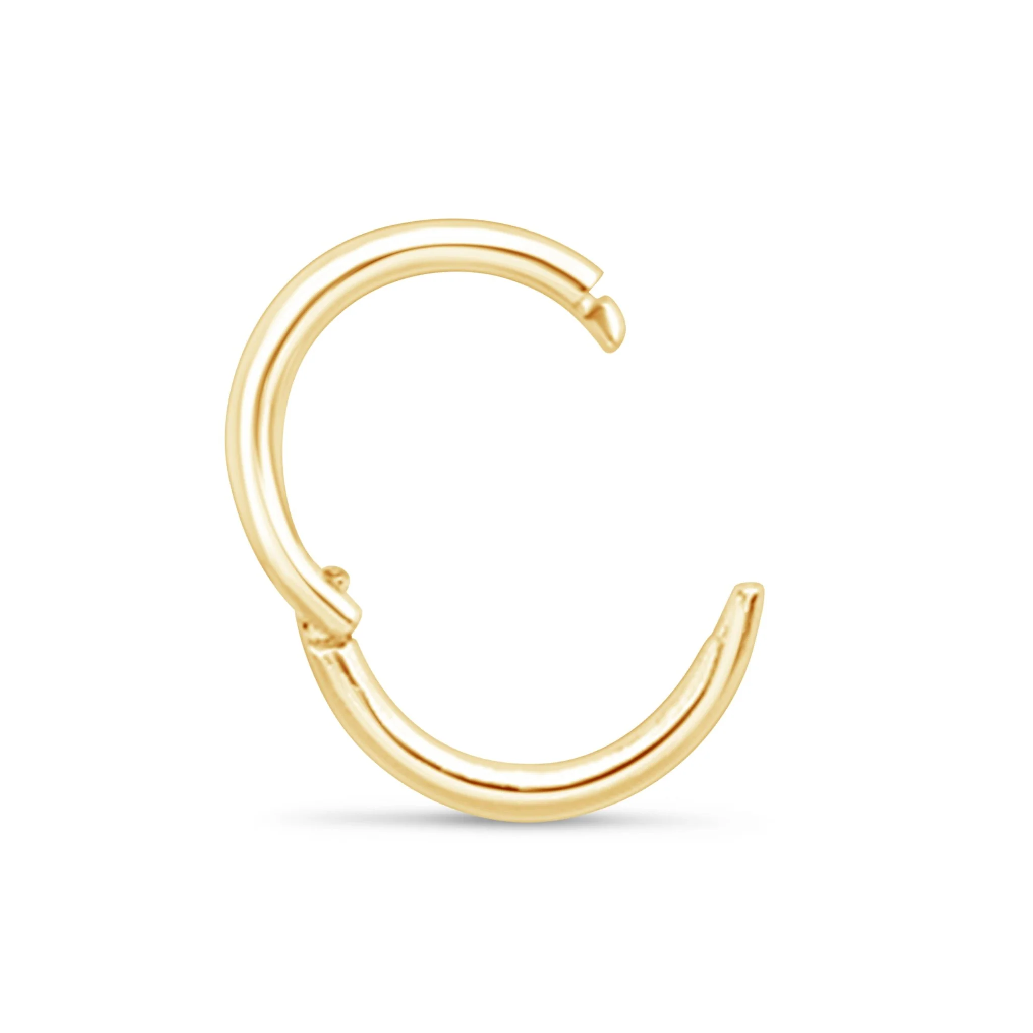 Yellow Gold Bee Charm Cartilage Hoop - Image 4