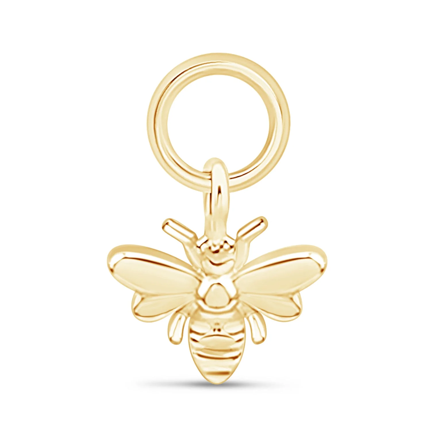Yellow Gold Bee Charm Cartilage Hoop - Image 5