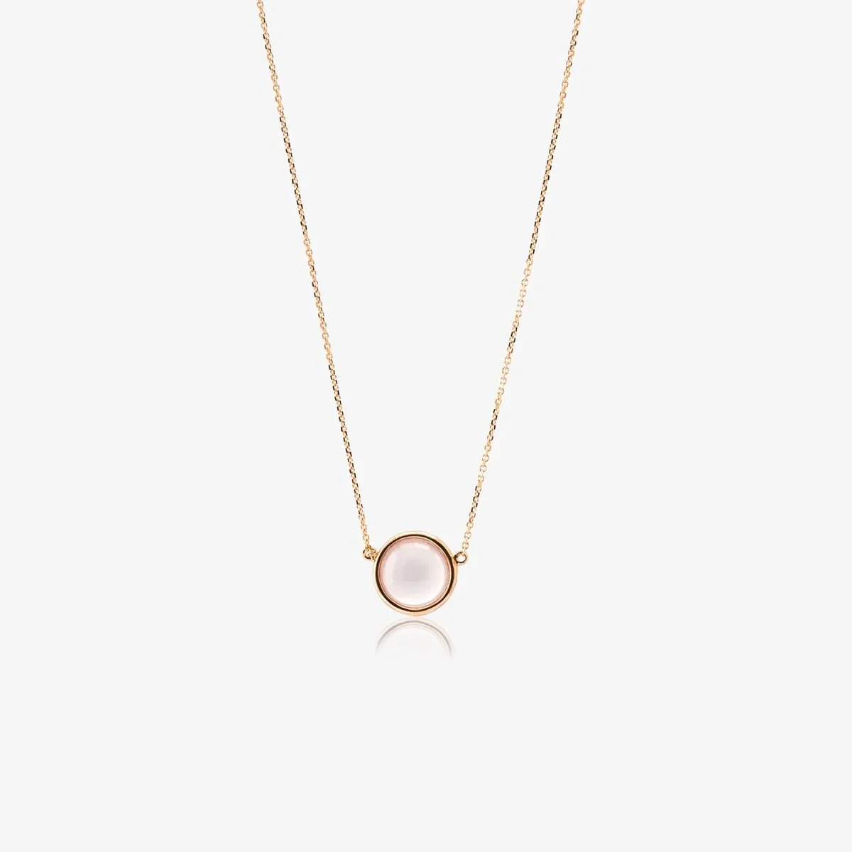 Rose Gold Rose Quartz Station Necklace - Image 3