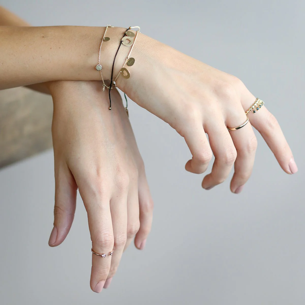 Black Onyx Fringe Ring in Solid 14k Yellow Gold - Image 3
