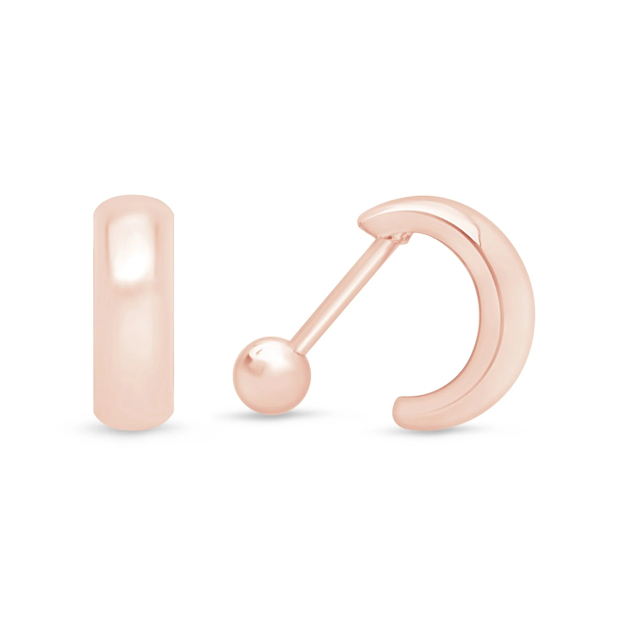 Rose Gold Bubble Hoop Illusion Ear Cuff - Image 8