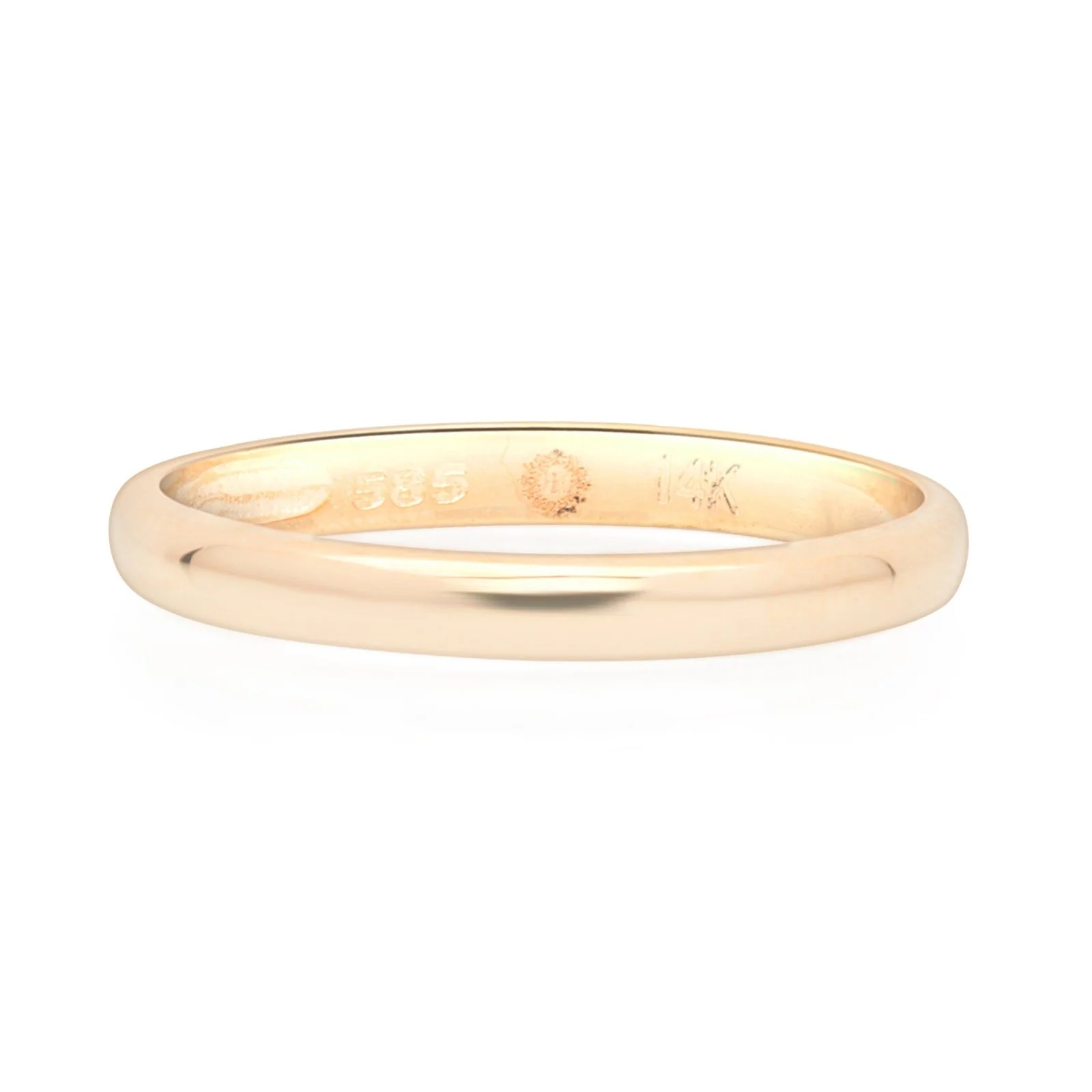 Classic Slim Gold Band in Solid 14k Yellow Gold