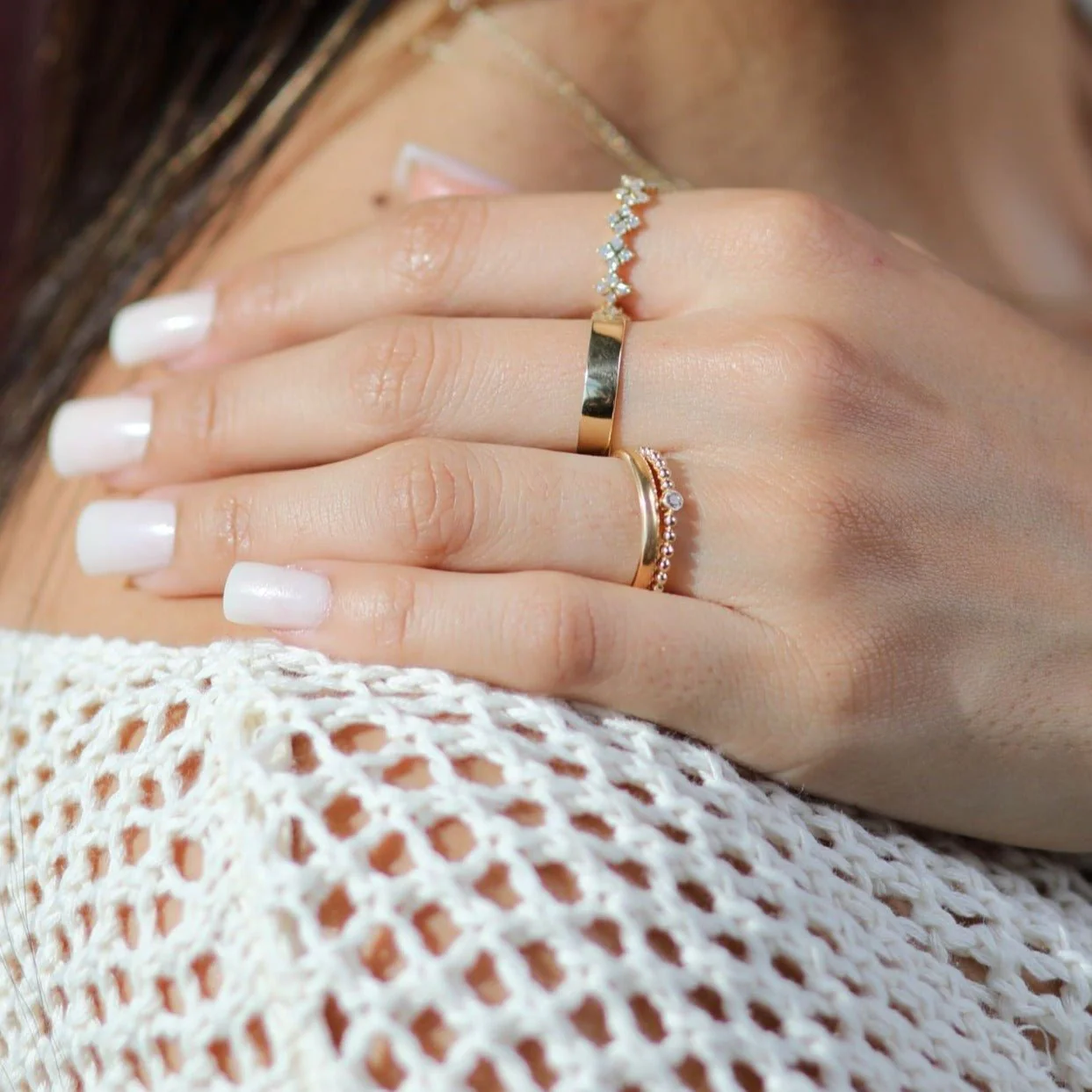 Classic Slim Gold Band in Solid 14k Yellow Gold - Image 10