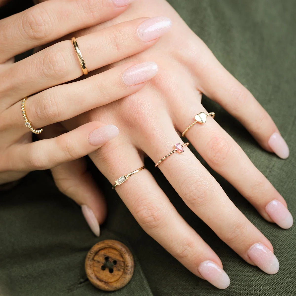 Classic Slim Gold Band in Solid 14k Yellow Gold - Image 3