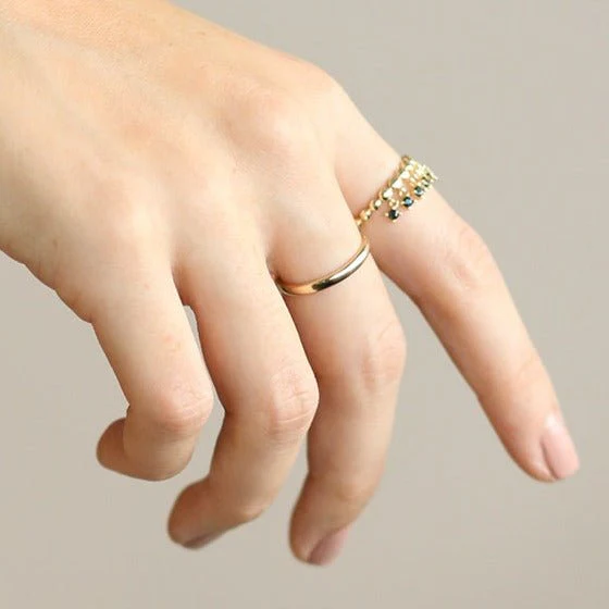 Classic Slim Gold Band in Solid 14k Yellow Gold - Image 4