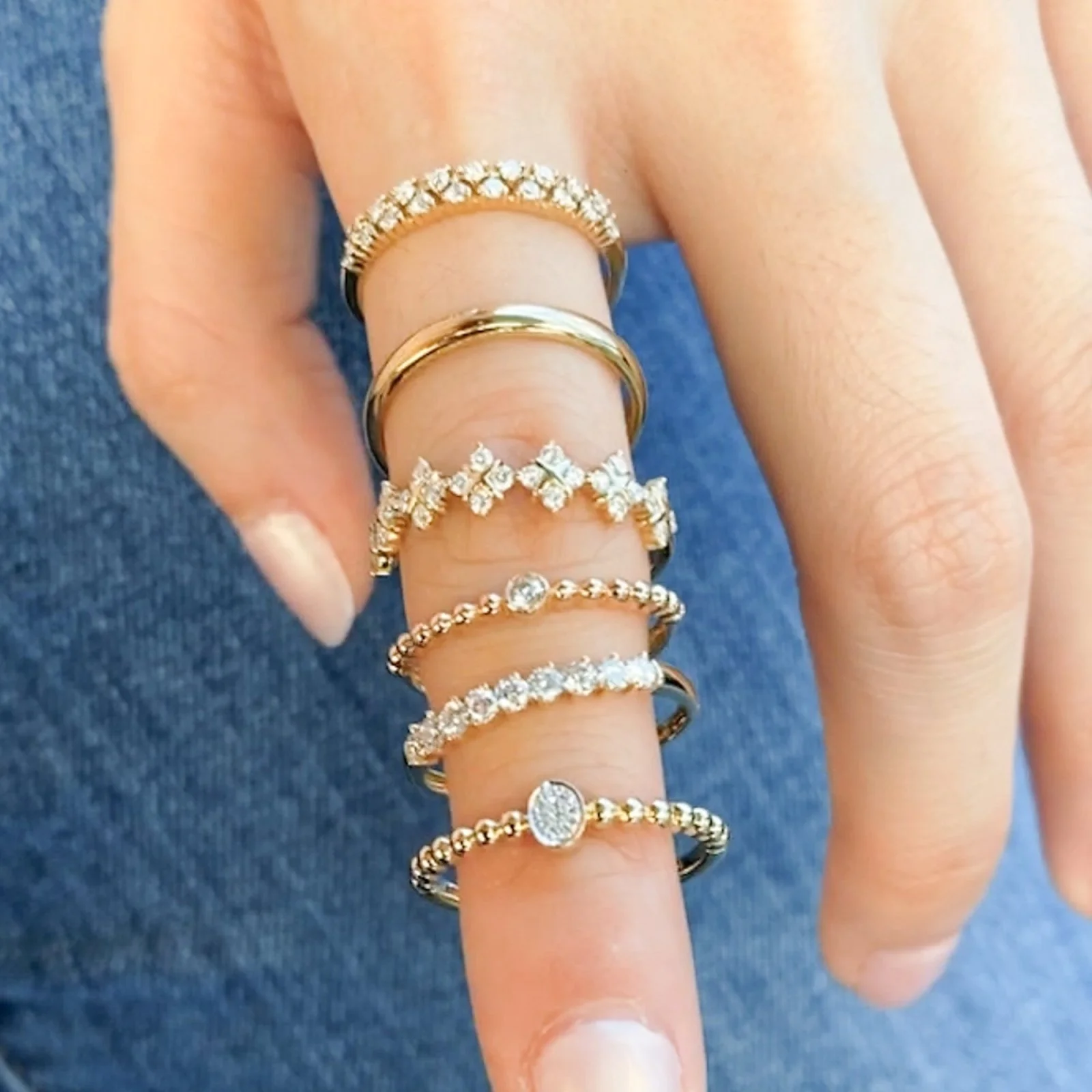 Classic Slim Gold Band in Solid 14k Yellow Gold - Image 6