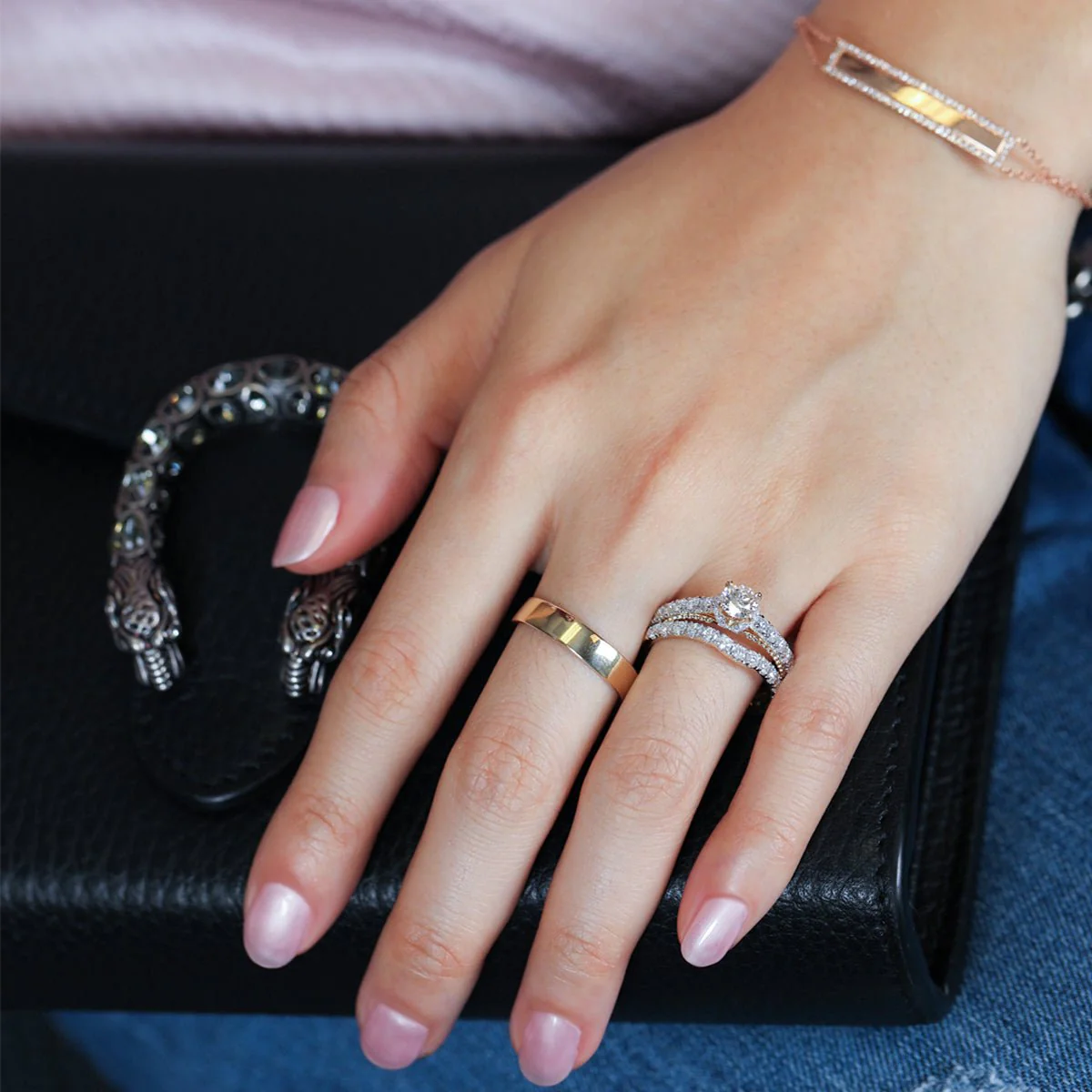 Classic Thick Gold Band in Solid 14k Yellow Gold - Image 6