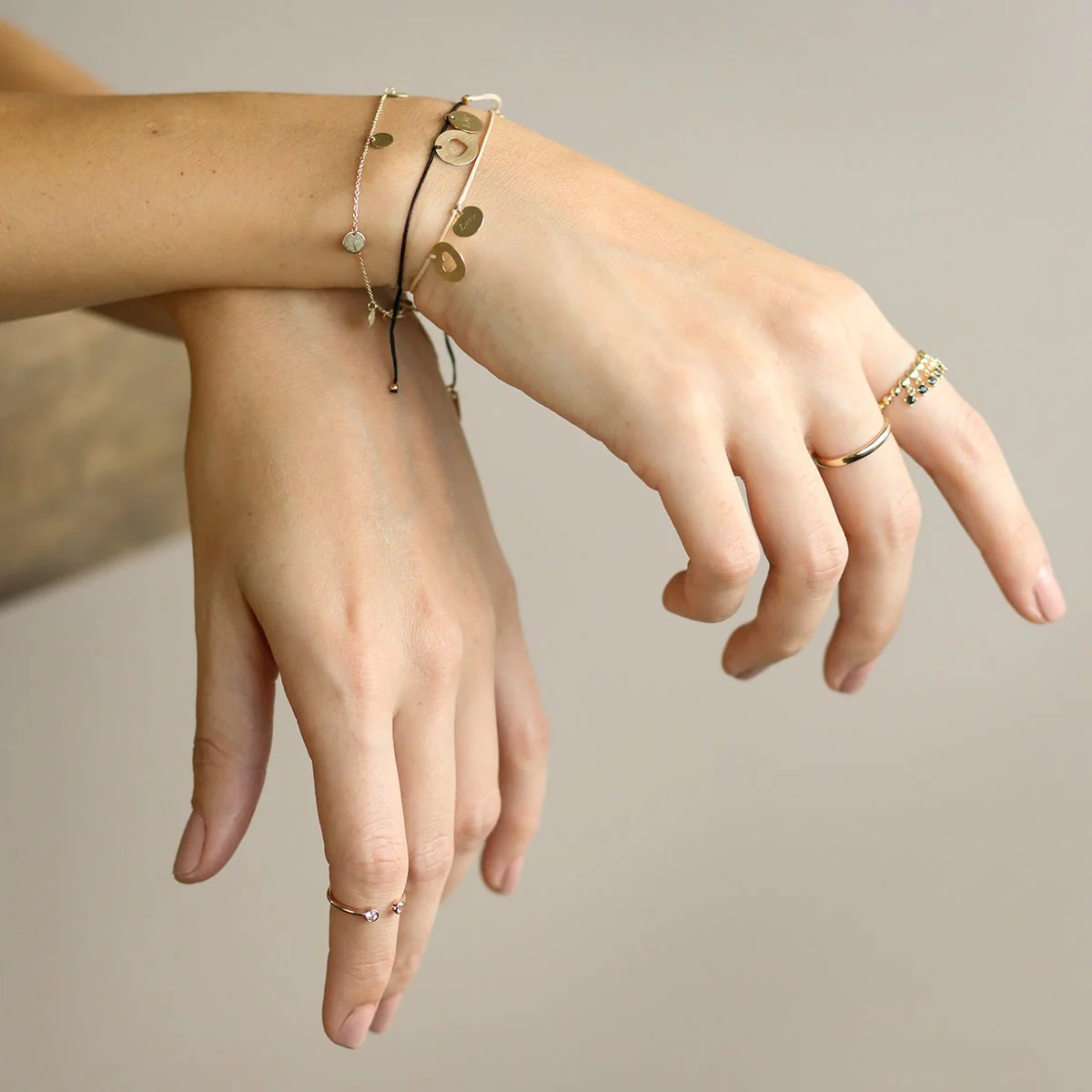 Coin Station Bracelet in Solid 10k Yellow Gold - Image 2