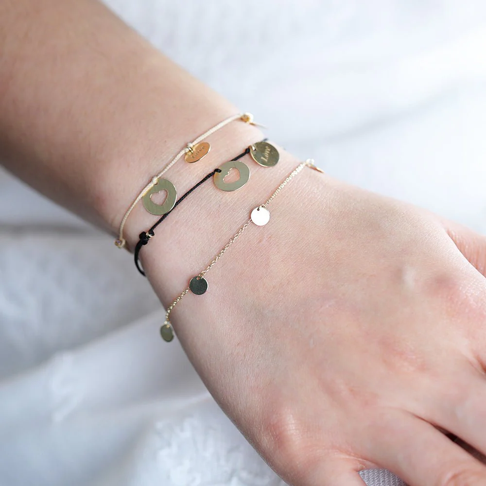 Coin Station Bracelet in Solid 10k Yellow Gold - Image 4