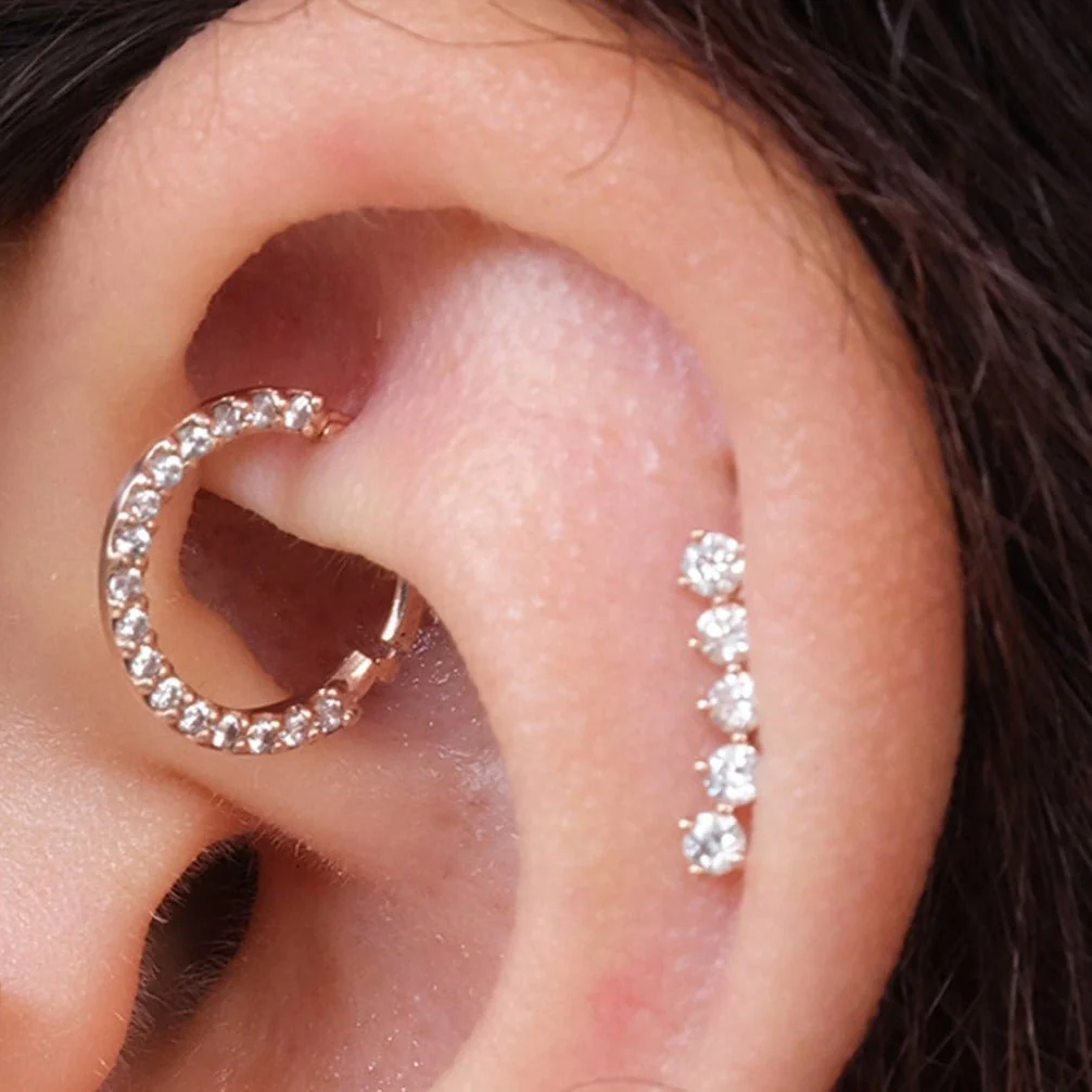 Rose Gold Diamond Constellation Climber Earring - Image 4