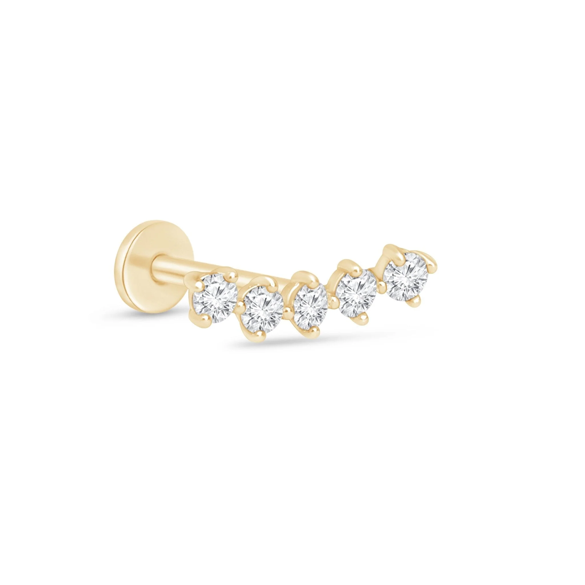 Yellow Gold Diamond Constellation Flat Back Climber Earring