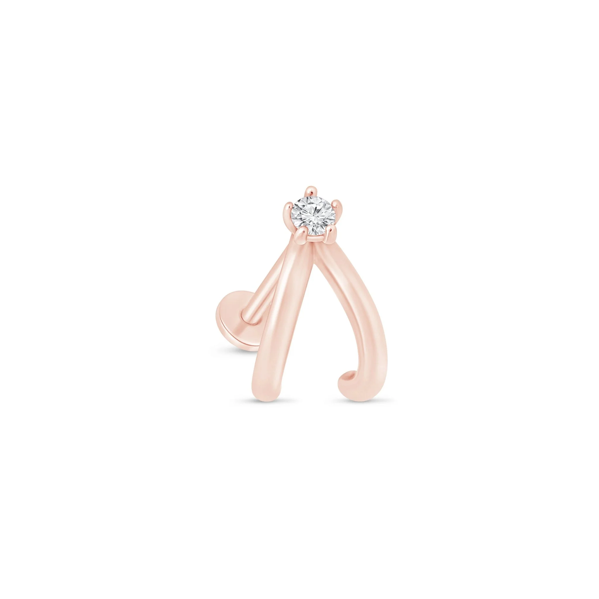 Rose Gold Diamond Double Suspender Earring