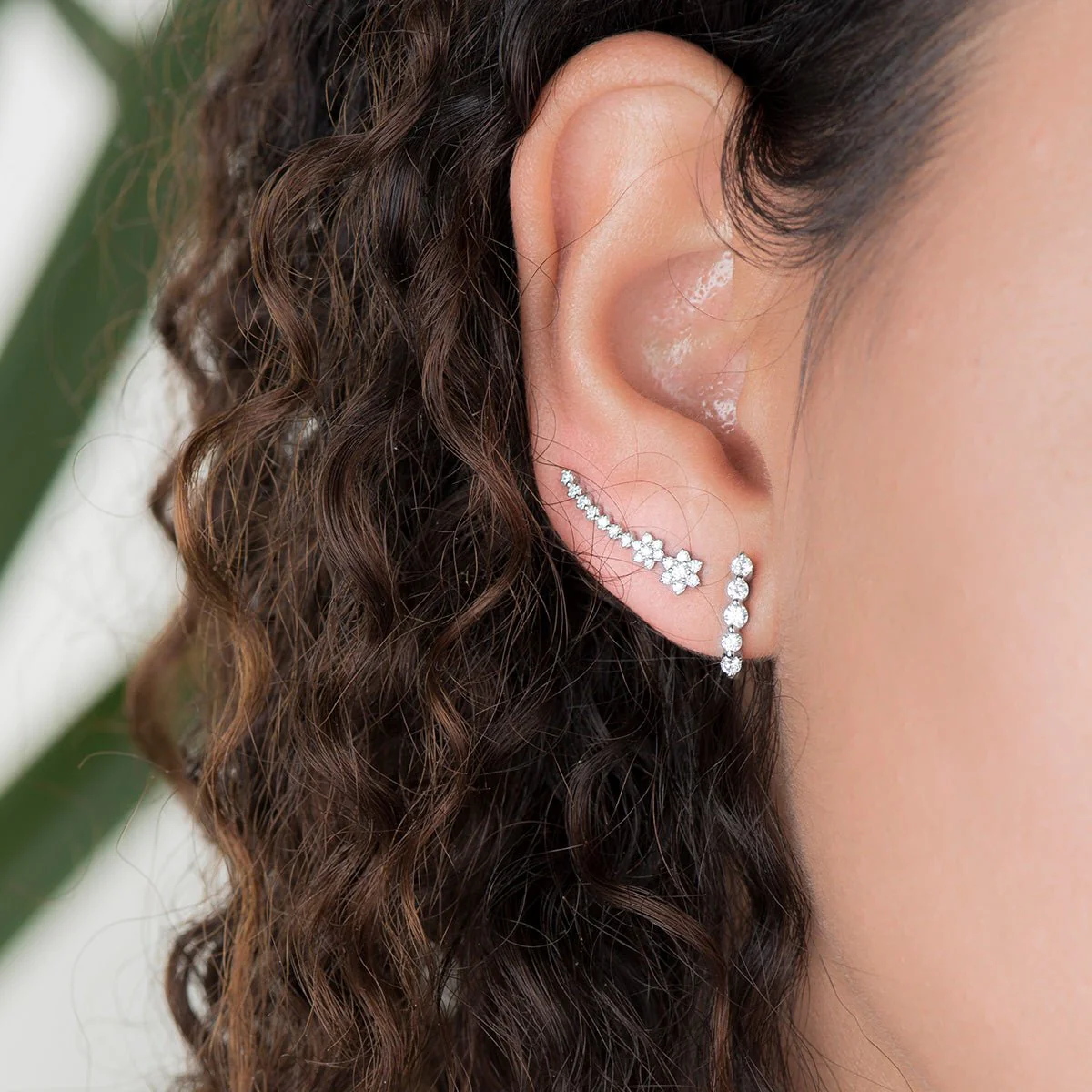 White Gold Diamond Flower Climber - Image 2