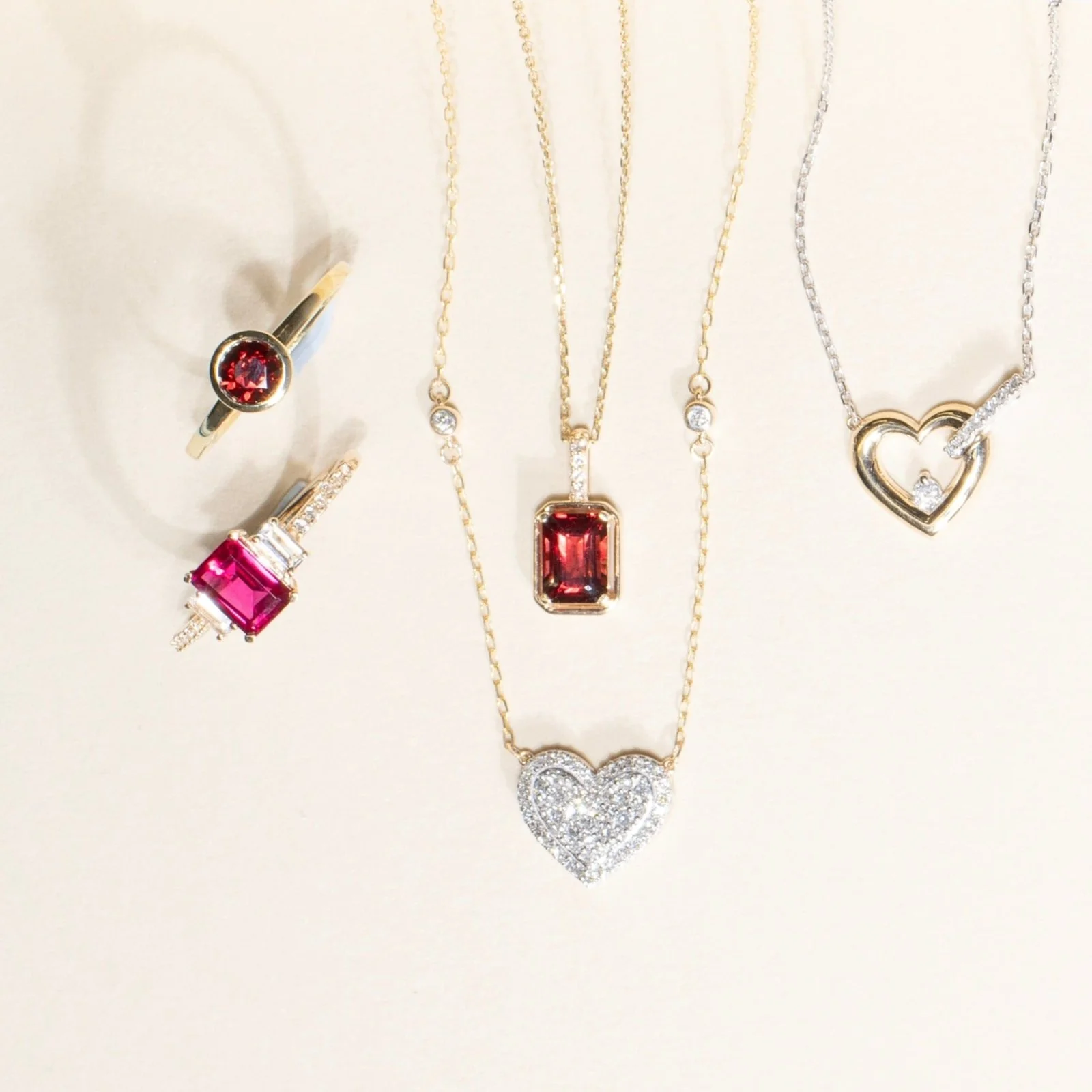 Yellow Gold Diamond Heart Pendant Necklace - Image 5