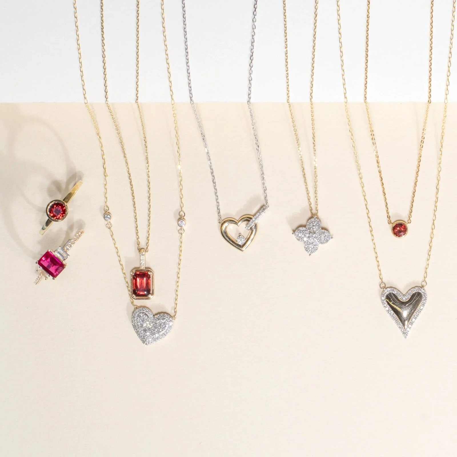 Yellow Gold Diamond Heart Pendant Necklace - Image 6