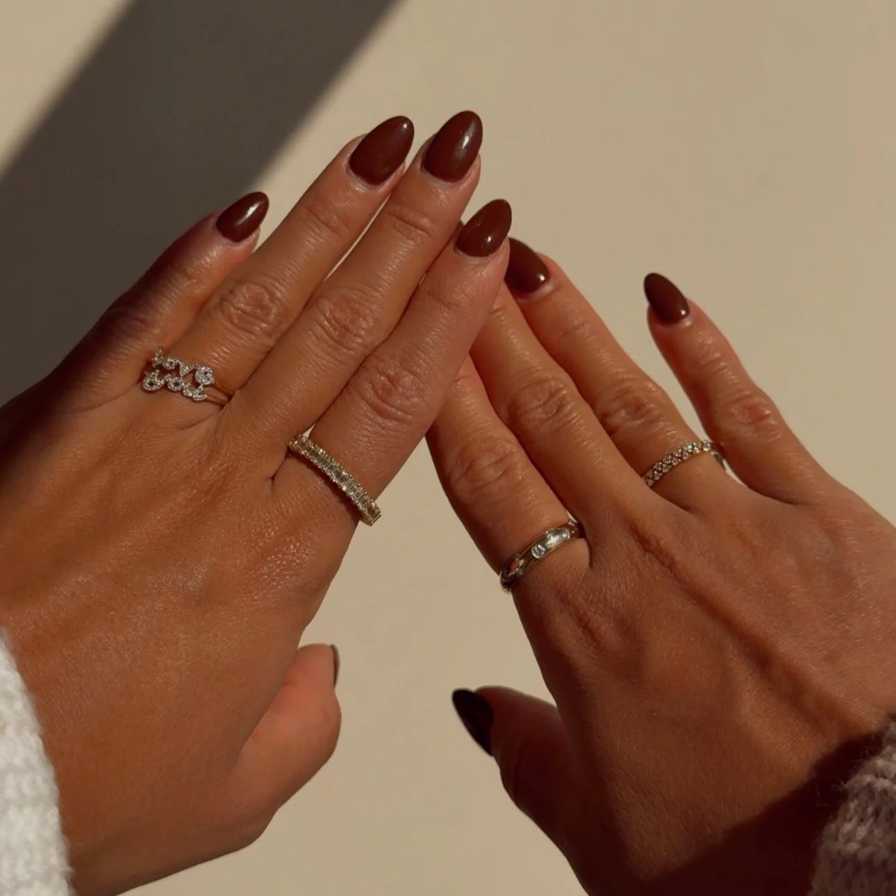 Diamond Love You Script Ring in Solid 14k Yellow Gold - Image 3