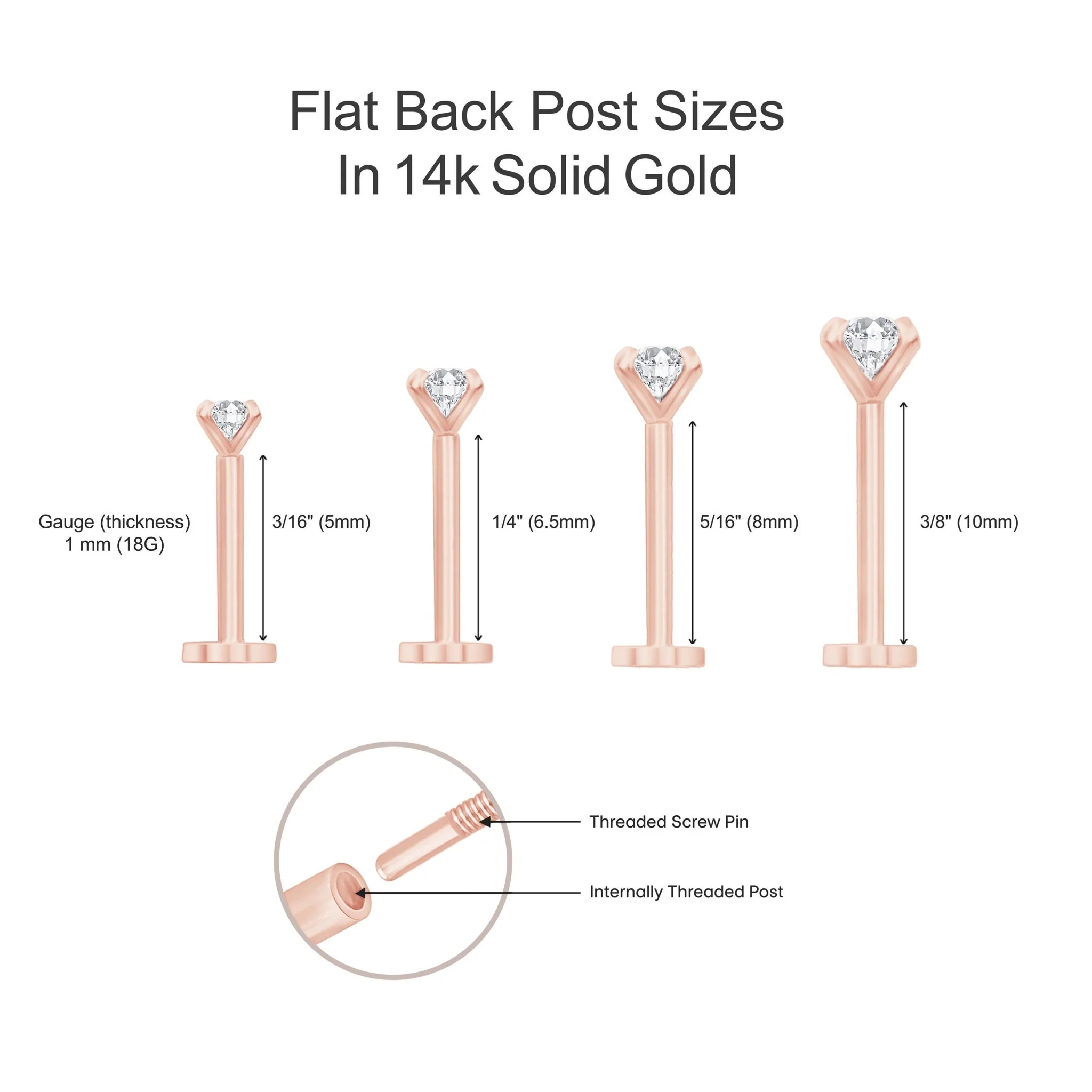 Rose Gold Diamond Flower Garland Flat Back Earring - Image 11