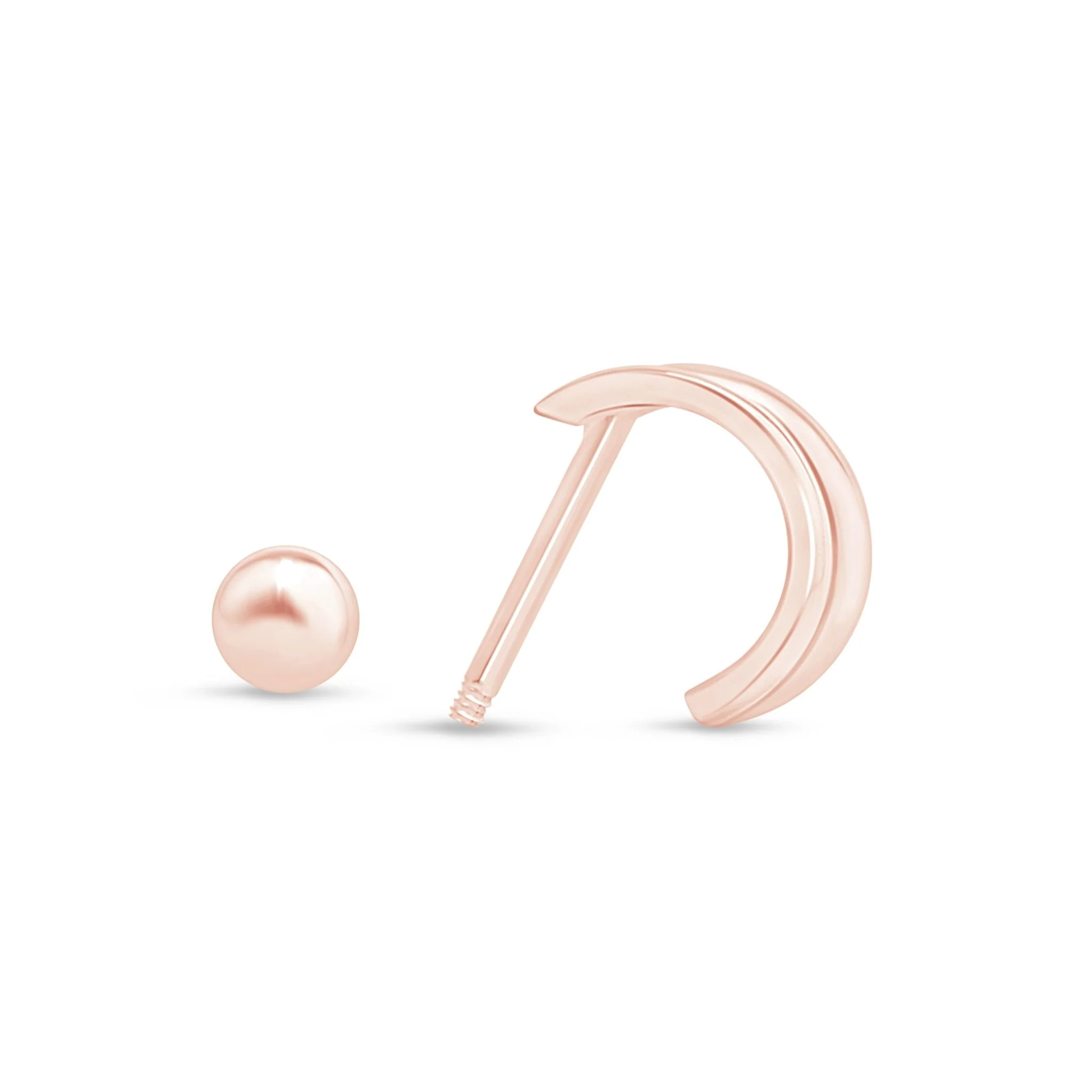 Rose Gold Double Hoop Illusion Ear Cuff - Image 6
