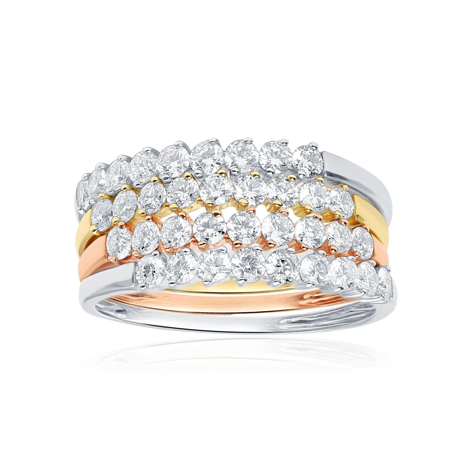 Diamond Eternity Band in Solid 14k Rose Gold - Image 2
