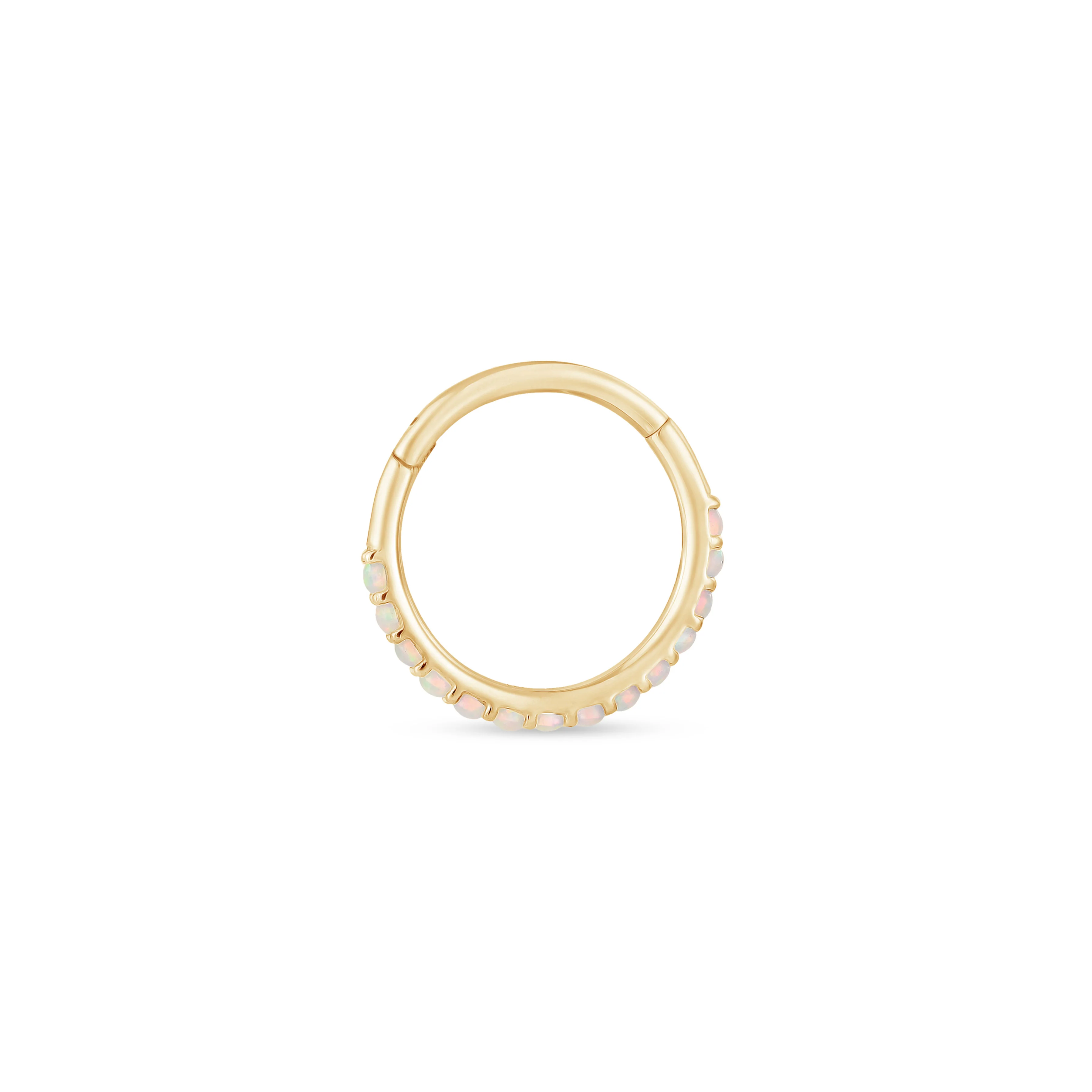 Yellow Gold Opal Cartilage Hoop