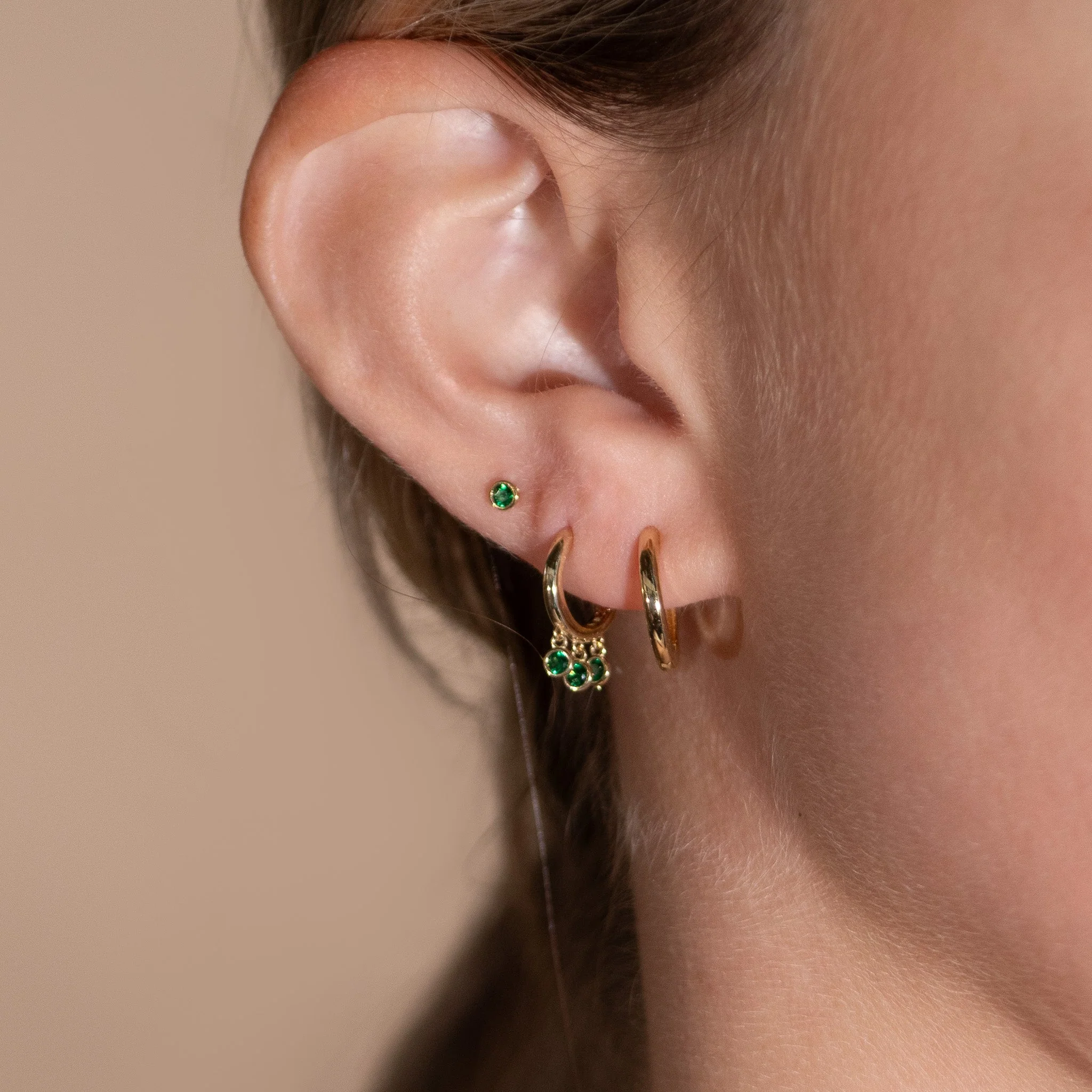 Yellow Gold Classic Cartilage Hoop - Image 5