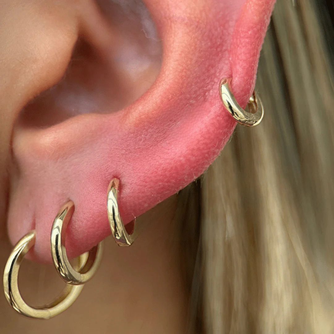 Yellow Gold Infinity Cartilage Hoop - Image 5