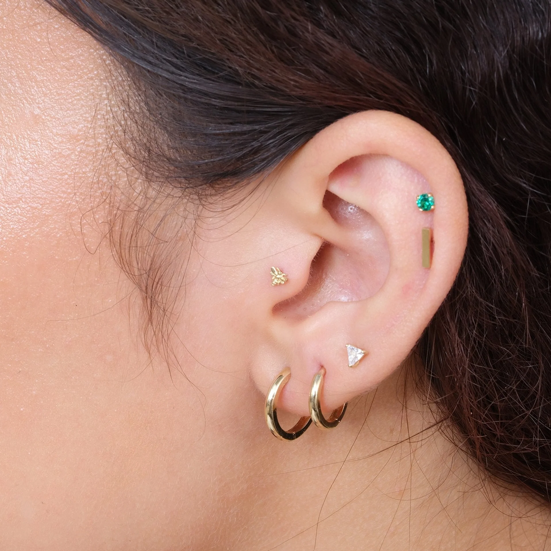 Yellow Gold Infinity Cartilage Hoop - Image 6