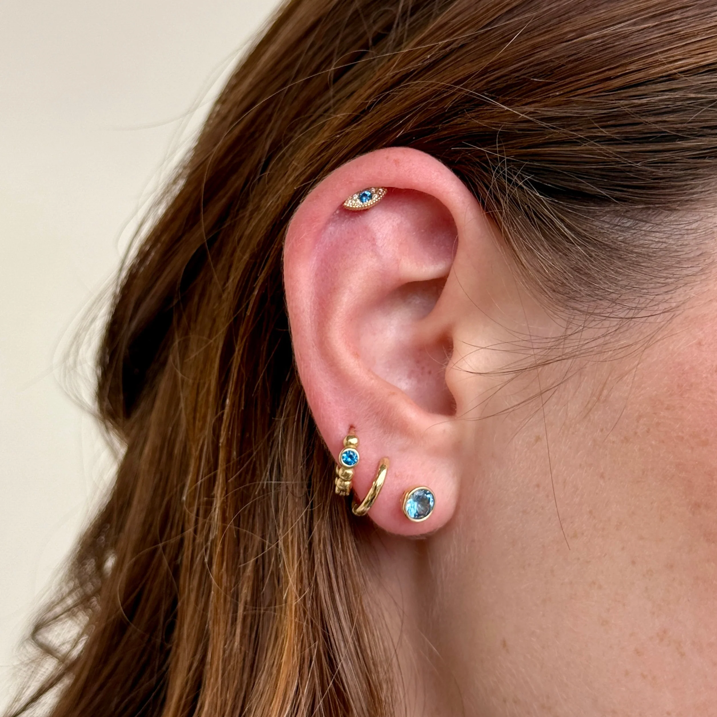 Yellow Gold Infinity Cartilage Hoop - Image 9