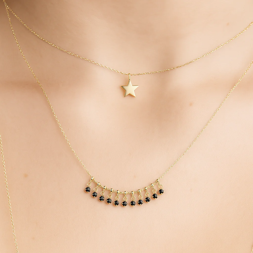 Yellow Gold Lucky Star Pendant Necklace - Image 2