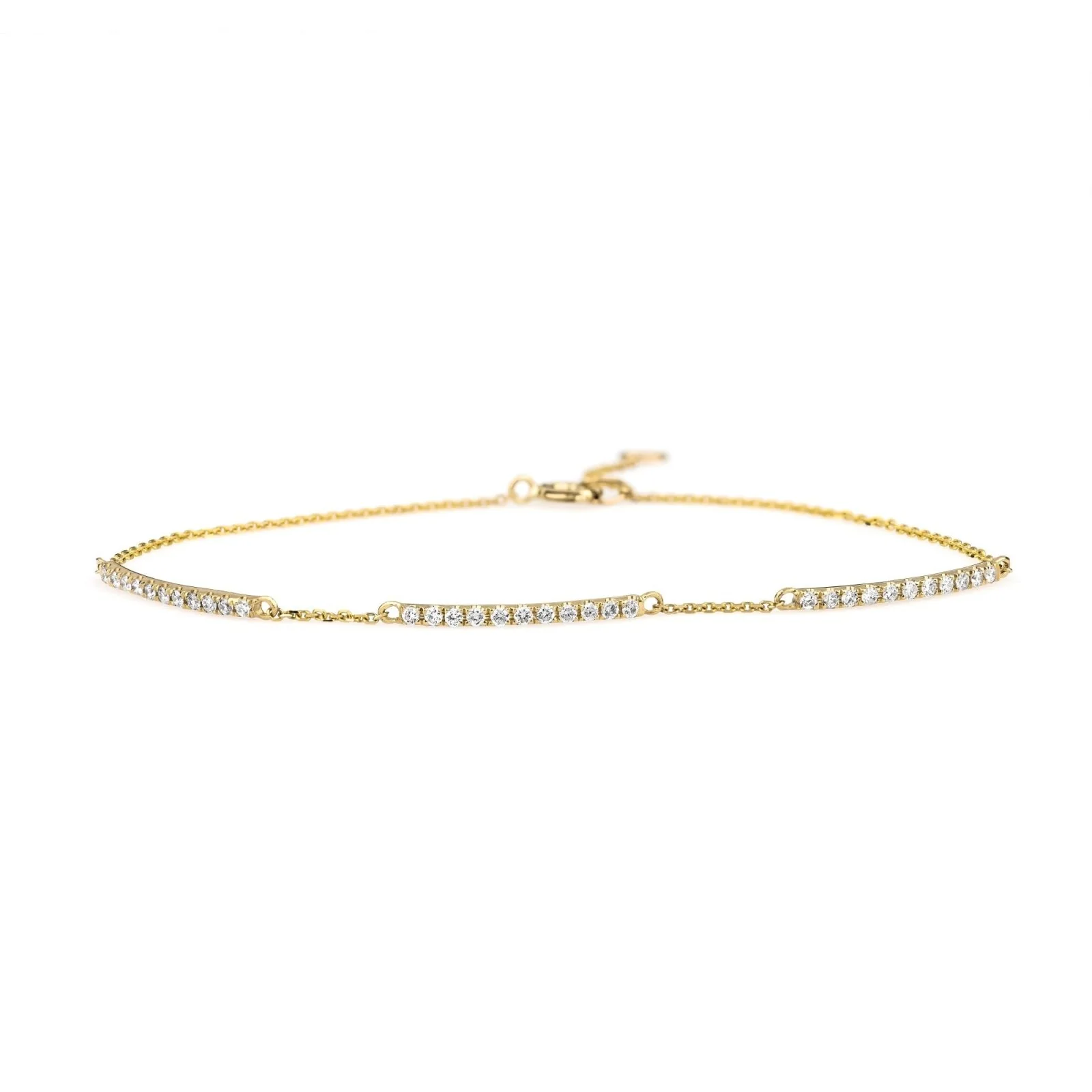 Diamond Tennis Bracelet in Solid 14k Yellow Gold
