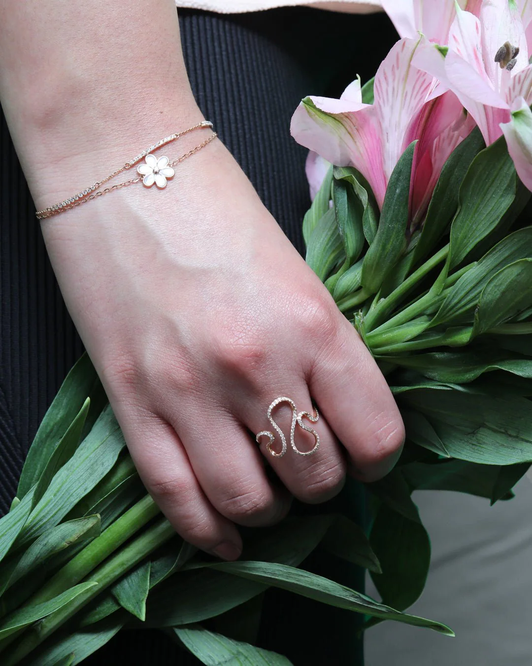 Diamond Tennis Bracelet in Solid 14k Rose Gold - Image 3