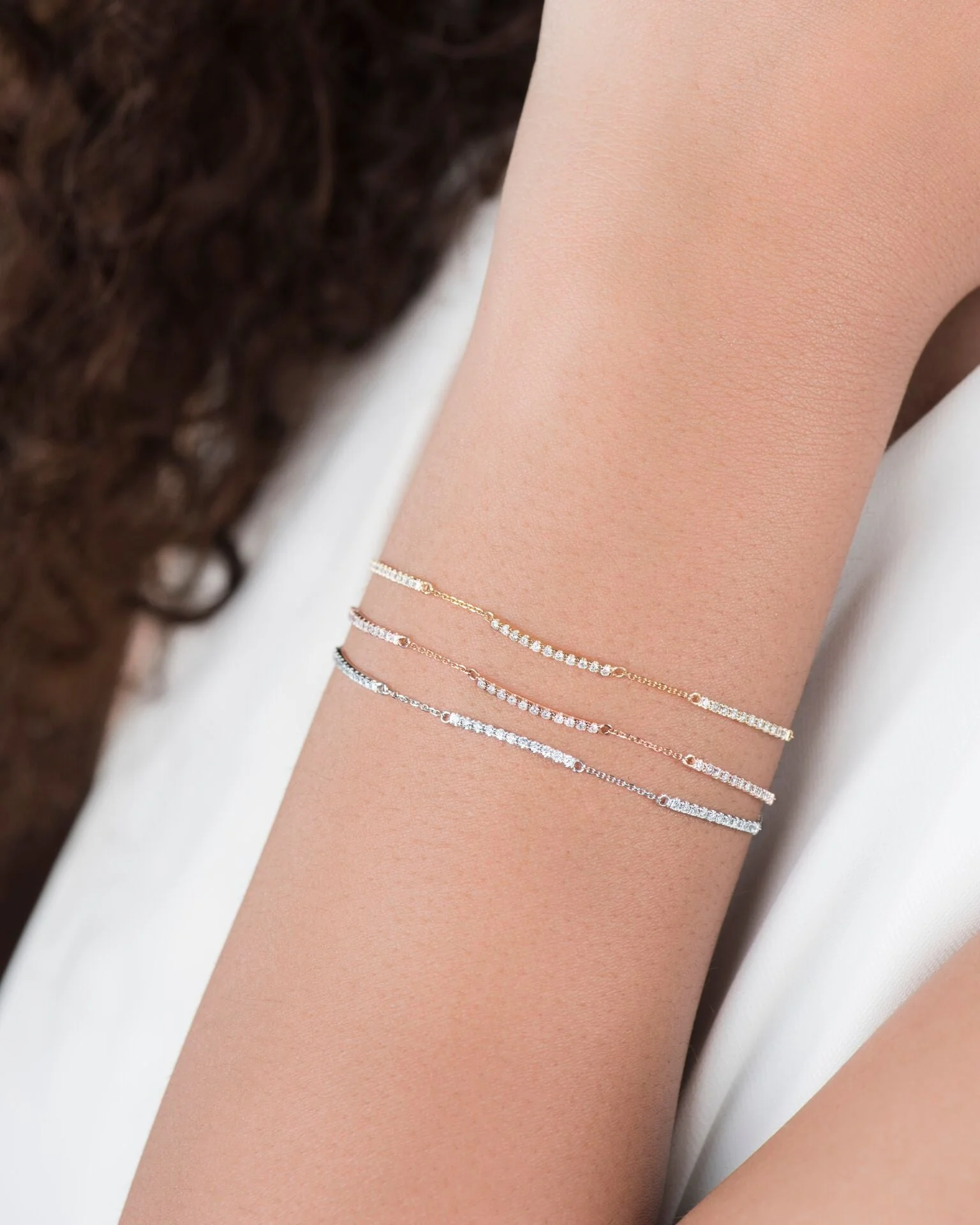 Diamond Tennis Bracelet in Solid 14k Rose Gold - Image 5