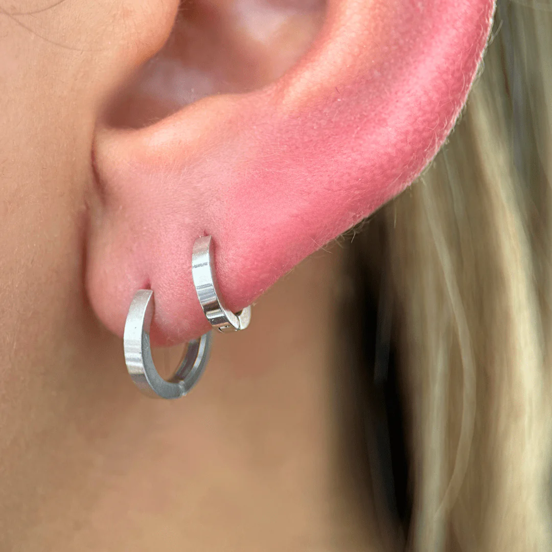 White Gold Mini Cartilage Hoop - Image 3