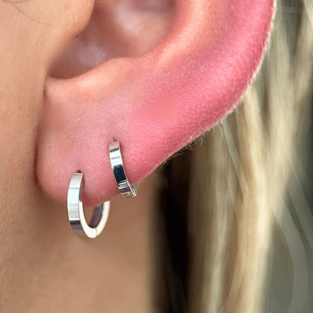White Gold Mini Cartilage Hoop - Image 5
