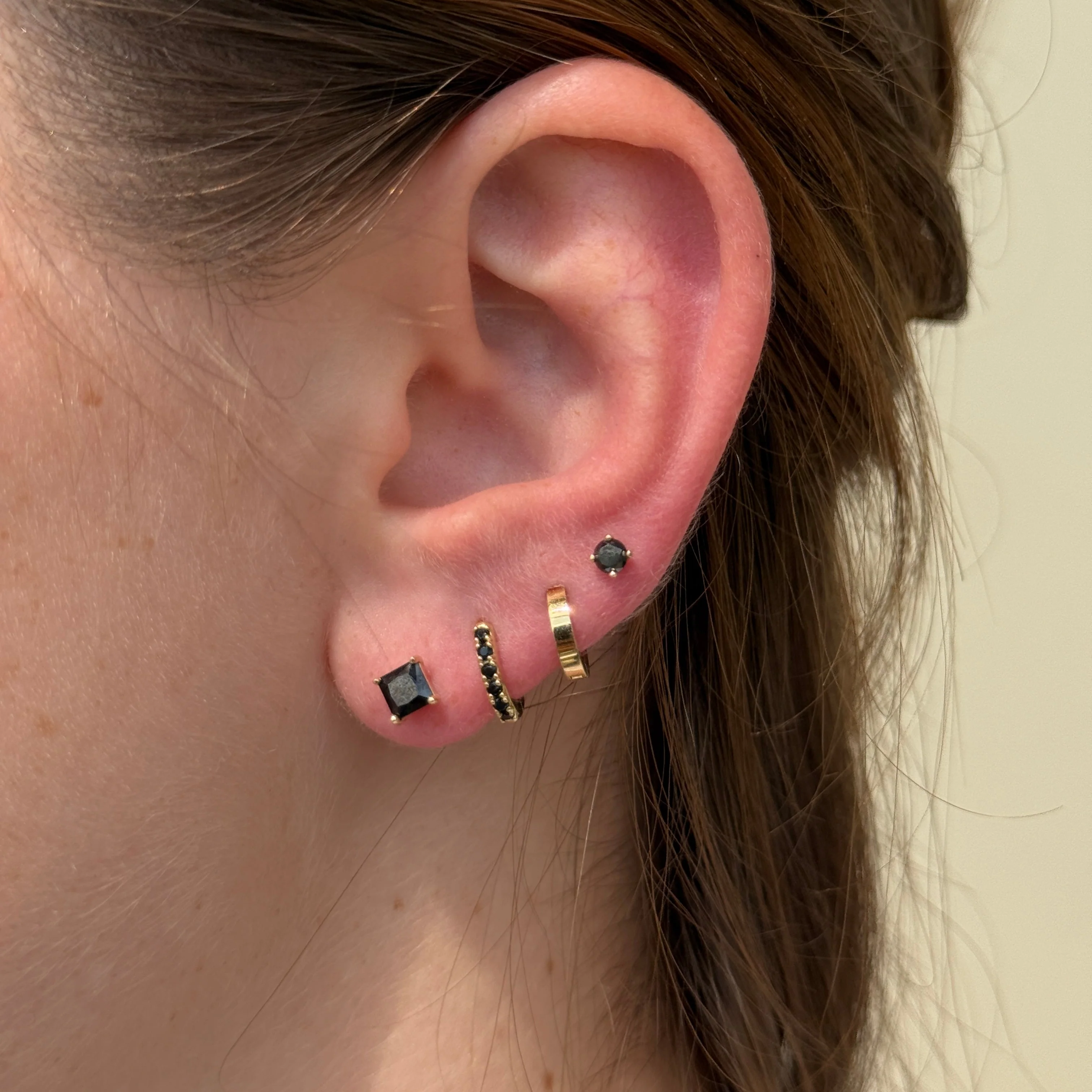 Yellow Gold Mini Cartilage Hoop - Image 4