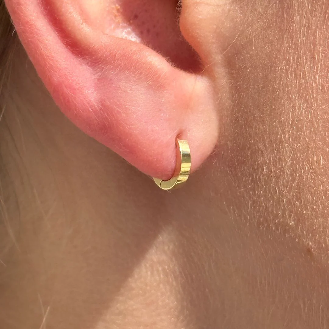 Yellow Gold Mini Cartilage Hoop - Image 5