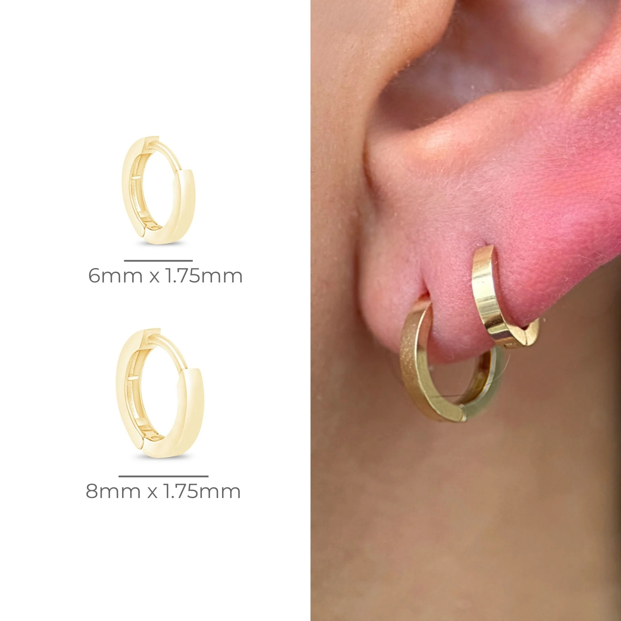 Yellow Gold Mini Cartilage Hoop - Image 6