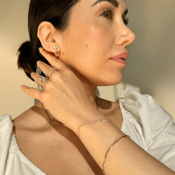 Yellow Gold Pear Cut Citrine Sapphire Dangle Earring - Image 2