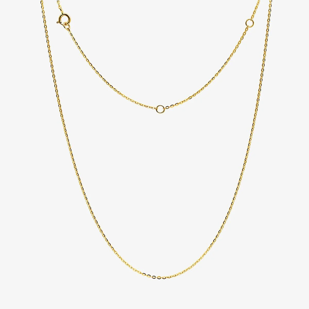 Yellow Gold Round Bezel Garnet Pendant Necklace - Image 2
