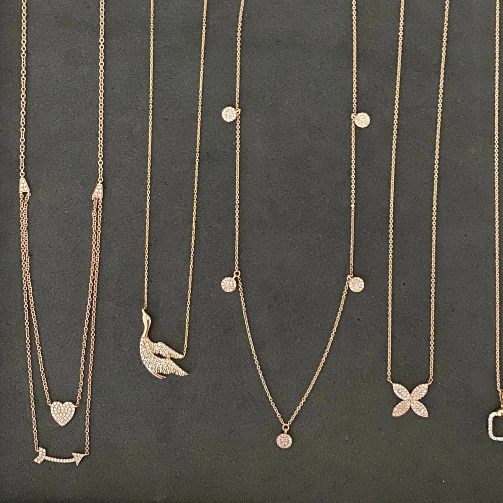 Yellow Gold Sapphire Swan Pendant Necklace - Image 4