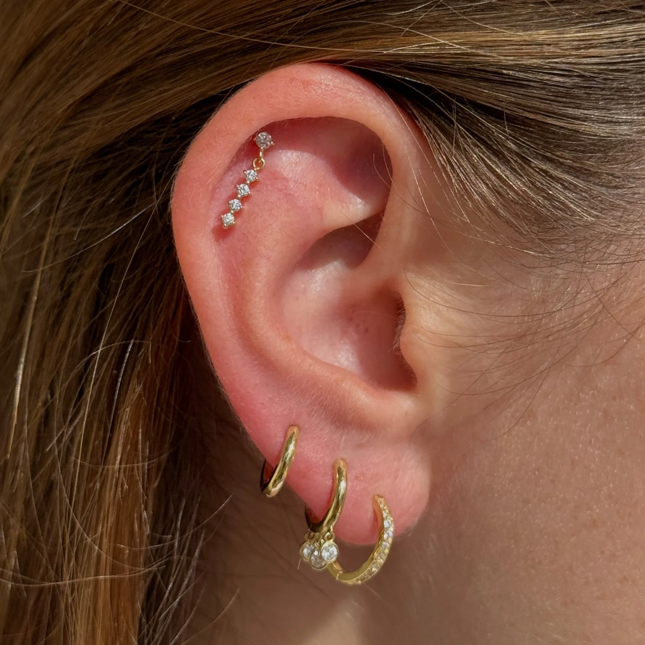 Yellow Gold Infinity Cartilage Hoop - Image 8
