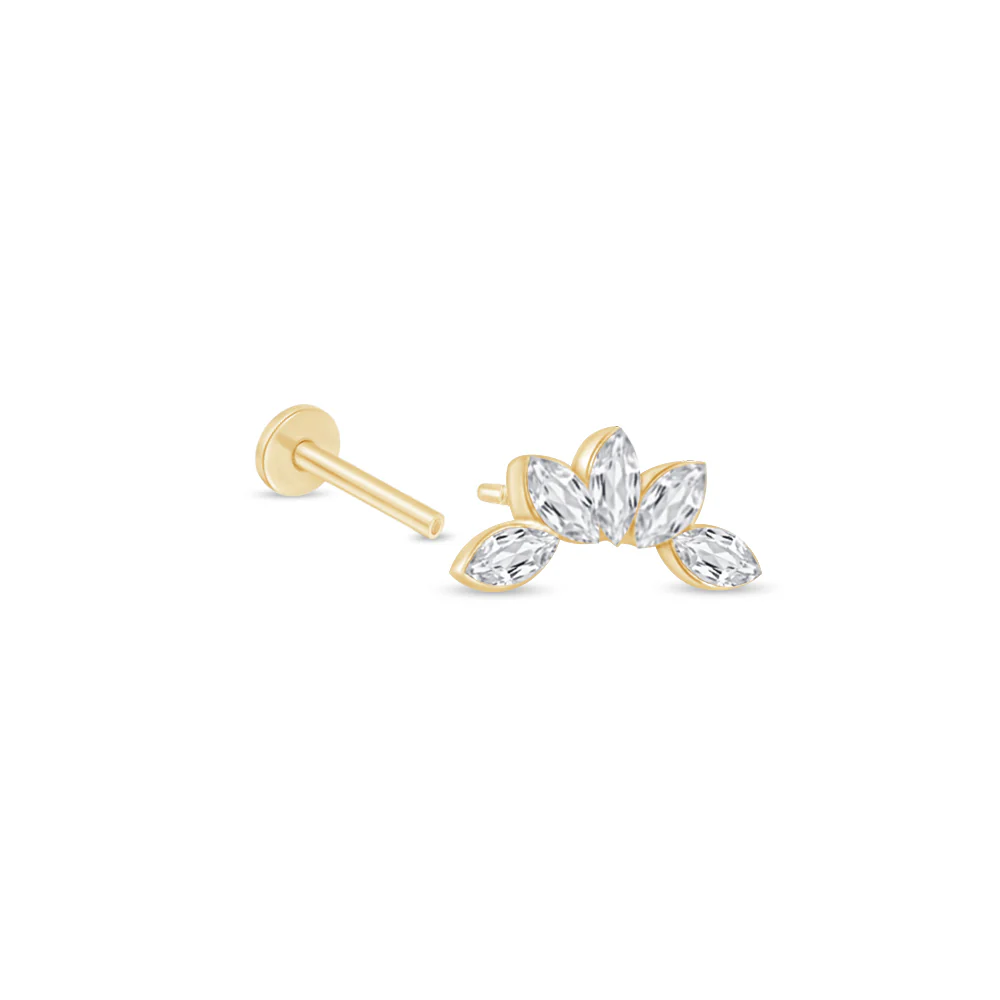 Helix Lotus Crawler Lab Grown Diamond Earring - Image 16