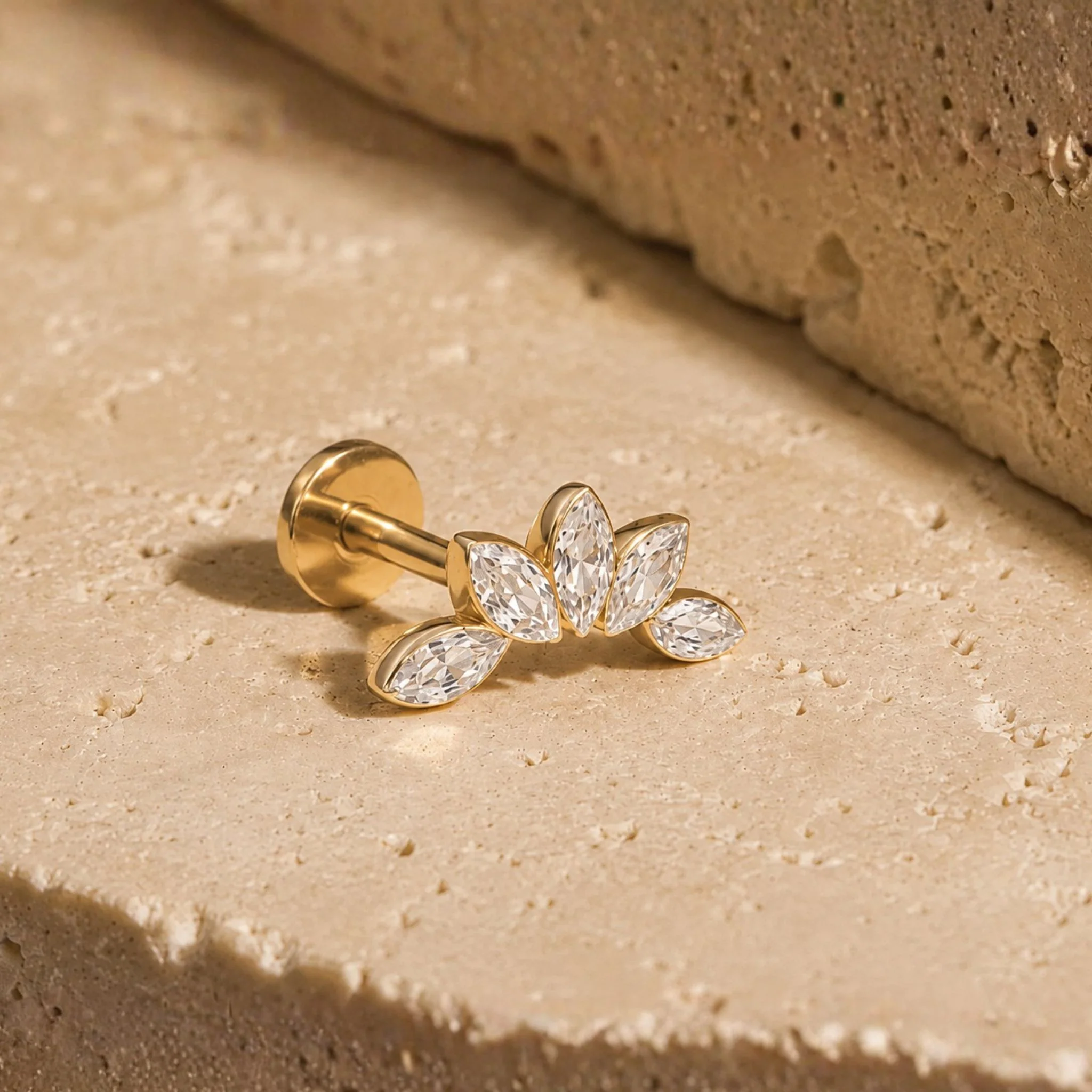 Helix Lotus Crawler Lab Grown Diamond Earring - Image 3